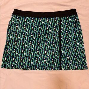 Callaway TrueSculpt Golf Skort Size XL Black Green Blue Flowers Birds